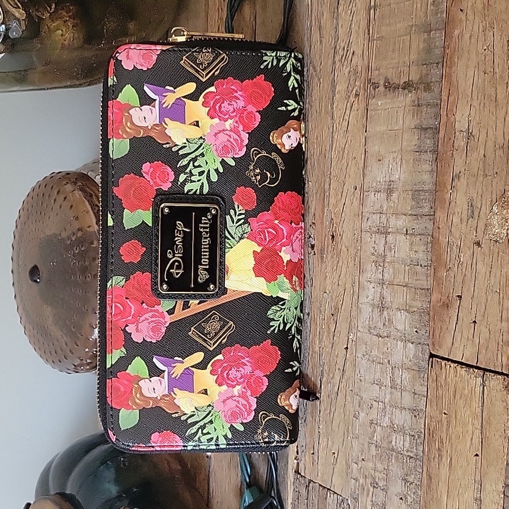 Disney × Loungefly Belle Beauty and The Beast Full Zipper Wallet